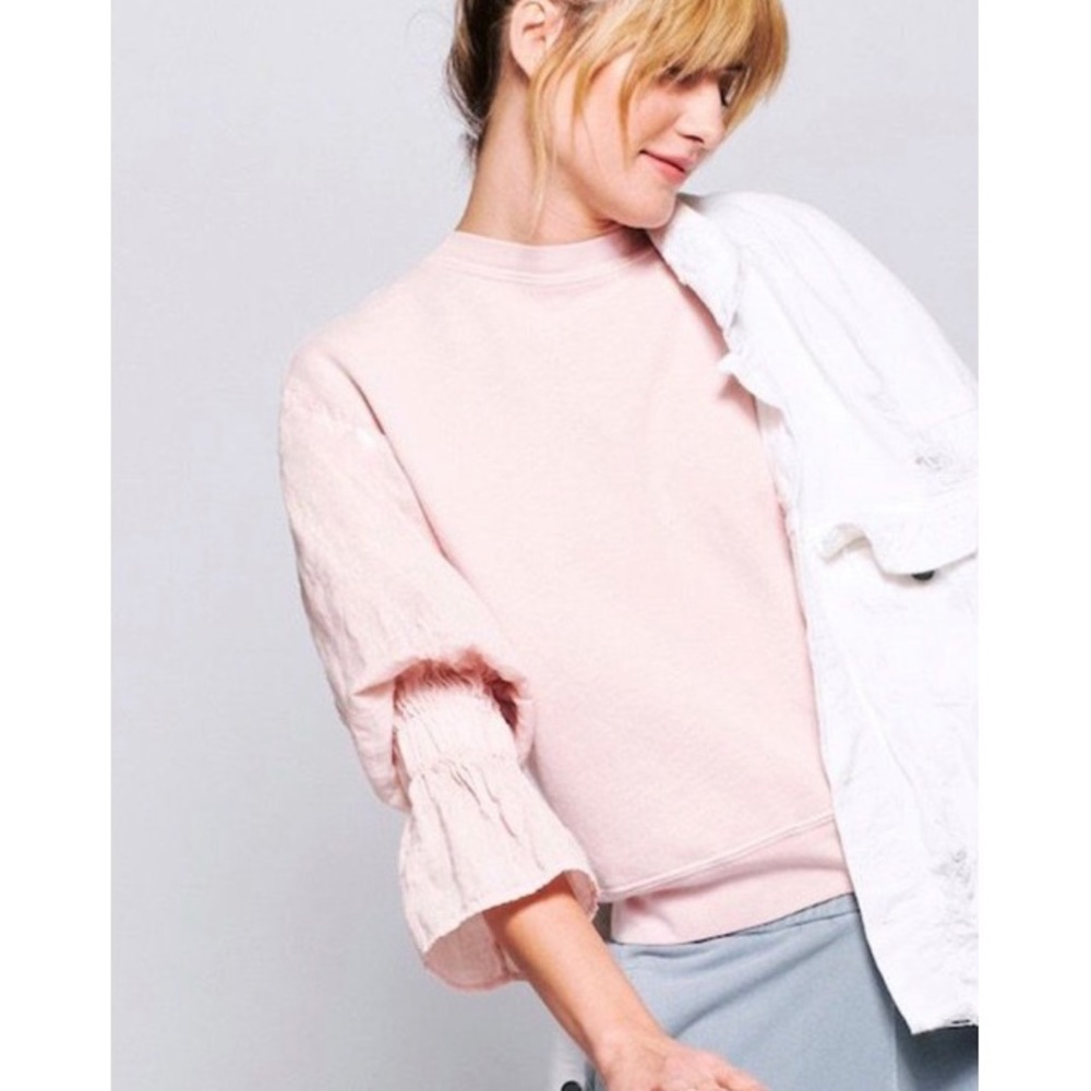 French Terry Linen Mix Sweatshirt